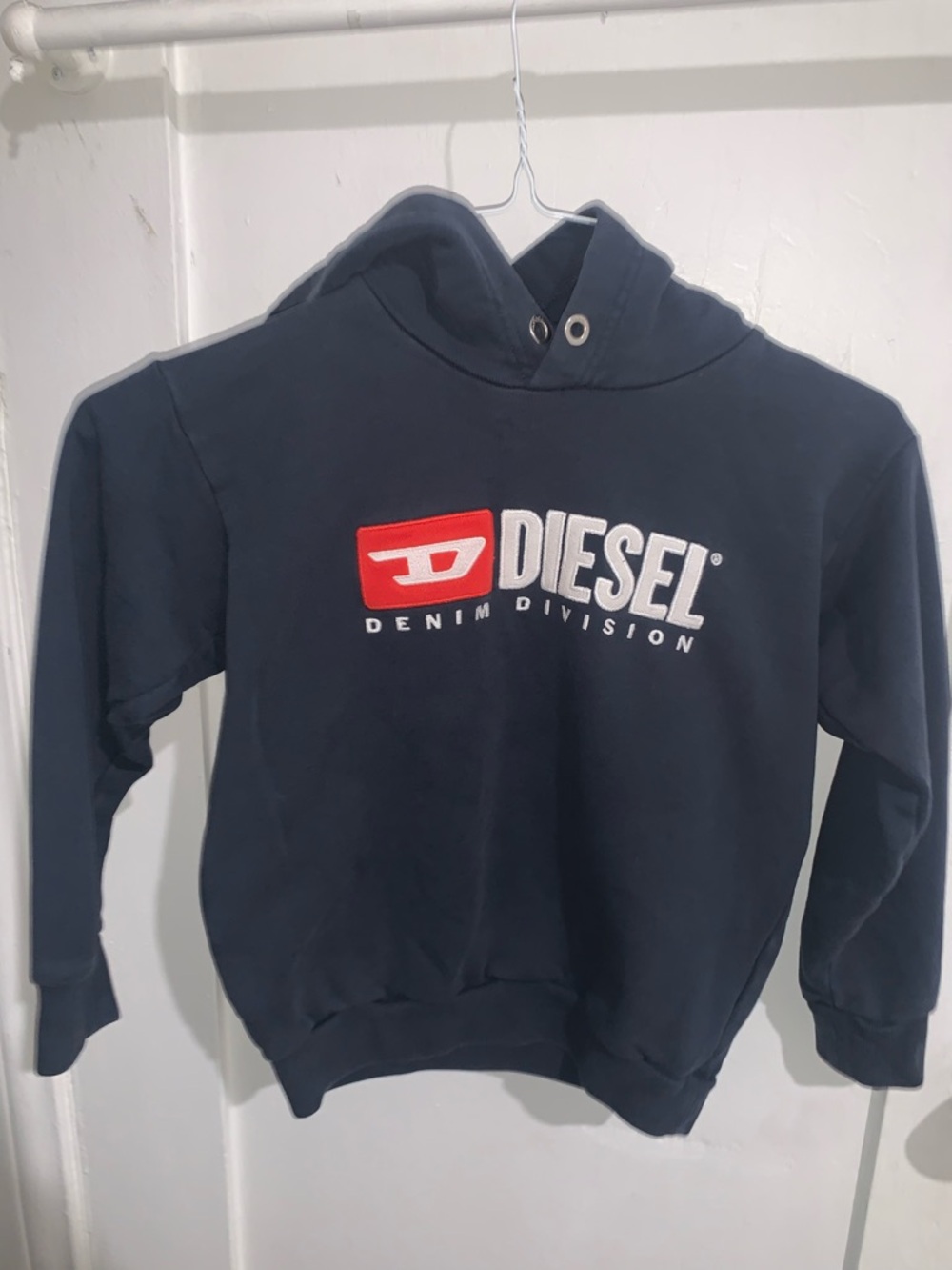 Diesel Navy Logo Hooded Sweatshirt